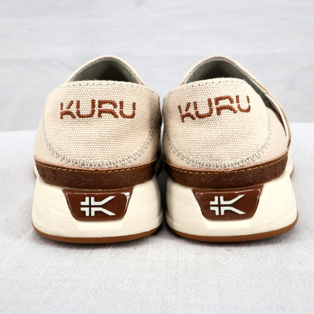 Kuru Shoes Womens 6 M Beige Canvas Roam Alta Slip On Sneakers Loafers Flats - Picture 4 of 14